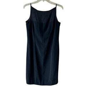 Jones New York Cocktail Dress Sleeveless Beaded Mesh Sheath Event Party Black 8